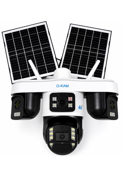 Okam 335 Premıum 4g Solar Güvenlik Kamerası Sım Kartlı 7/24 Kayıt Akıllı Takip Renkli Gece Görüşü