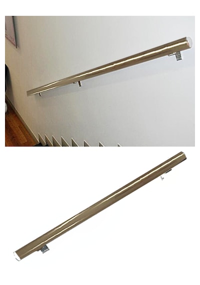Alüminyum Bronz Merdiven Tutamak, Korkuluk Yaşlı Engelli Duvar Tutamağı 100 Cm. Istenilen Ölçüde 100 Cm'ye Kadar