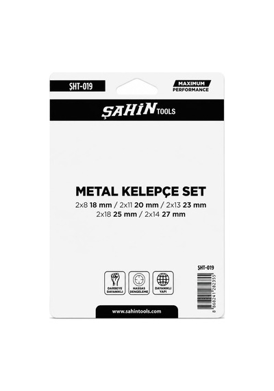 Dordoi Şahin 10 Parça Metal Kelepçe Seti Paslanmaz Hortum Kelepçesi 18-27 Mm Ayarlanabilir Sıkma Kel 0 - 10 CM
