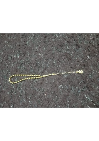 Golden Takış Şık Kaplama Parlak Tesbih Altın