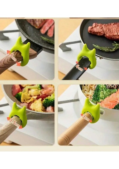 2 Adet Silikon Mutfak Spatula Tutucu Silikon Kırmızı Diğer