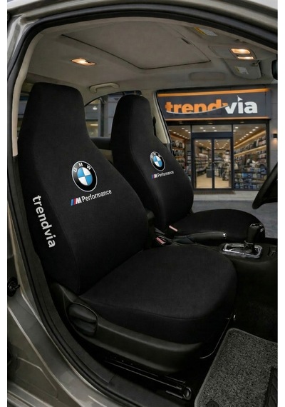 Bmw Logolu Oto Koltuk Kılıfı Ön Arka Set Penye Likralı Universal Koltuk Koruyucu Servis Kılıfı