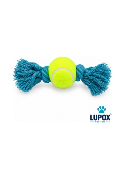Pamuk Saçaklı Tenis Topu At-getir Ve Çekiştirme Oyuncağı Mavi