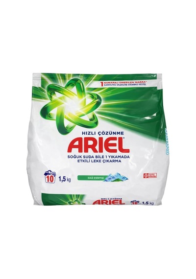 Ariel Toz Çamaşır Deterjanı 1,5 Kg 10 Yıkama Dağ Esintisi 20'li Paket