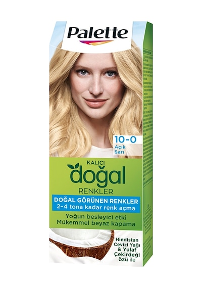 4 Adet Palette Kalıcı Doğal Renkler 10-0 Açık Sarı Saç Boyası 110 Ml