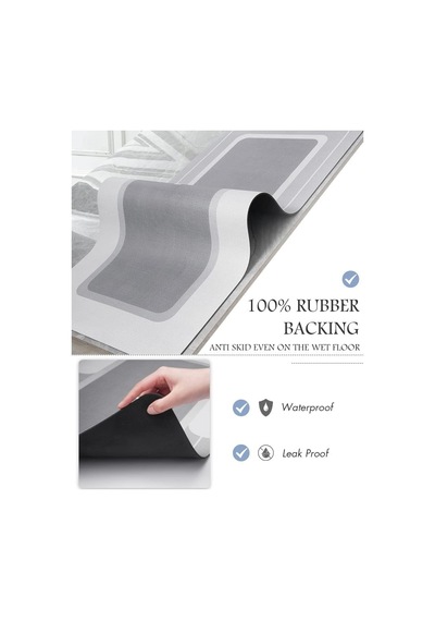 Banyo Paspası - Kaymaz Süper Emici Lekeye Dayanıklı Hızlı Kuruyan İnce Banyo Halısı - Küvet Vanity İçin Zemi Diğer