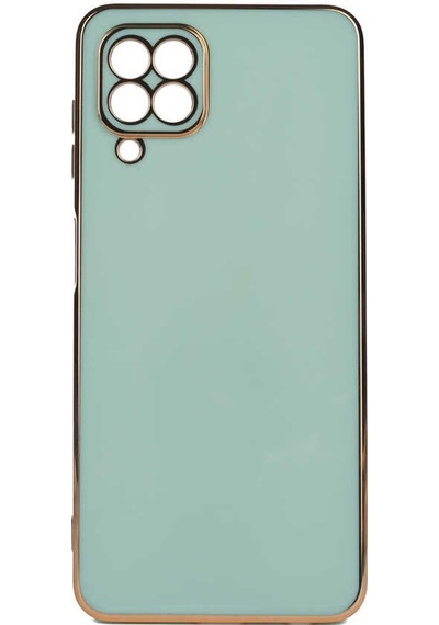 Teknomoda Samsung Uyumlu Galaxy M22 Kılıf Kenarları Gold Kamera Korumalı Renkli Pastel Silikon