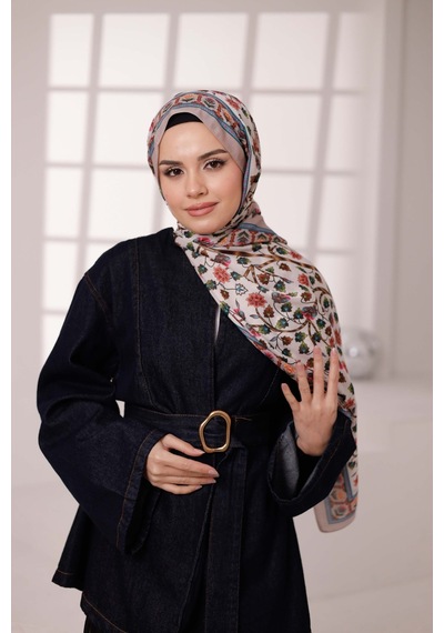 Mimiyum Alya Desen Soft Şal Bej