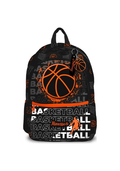 Minosso Basketbol Desenli Erkek Çocuk İlkokul Sırt Çantası 1010 Çok Renkli