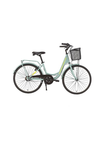 Bisan Sorrento Kadın Şehir Bisikleti 44cm V 26 Jant 3 Vites Yeşil Silver Çok Renkli