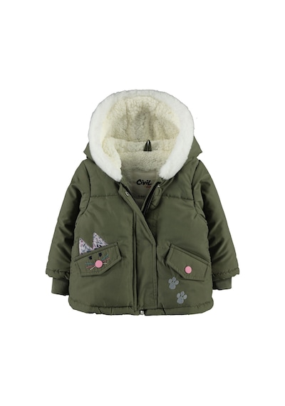 Civil Baby Kız Bebek Kapüşonlu Mont 6-18 Ay Haki 21a691004k01-1 Haki