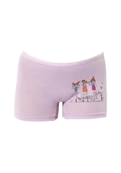 Kota 3409 Kız Çocuk Çok Renkli Baskılı Boxer 12 Adet 001