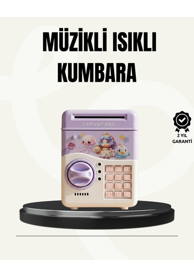 Elektronik - 869 - Şifreli Atm Görünümlü Çocuk - Nazblsmm - Kumbarası Mor