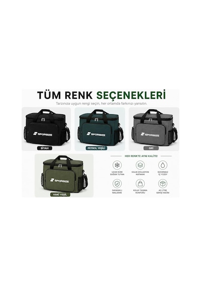 Sporsize 40 L Termal Soğutucu Buzluk Çantası, Kamp Piknik Plaj Ve Seyahat İçin Genel