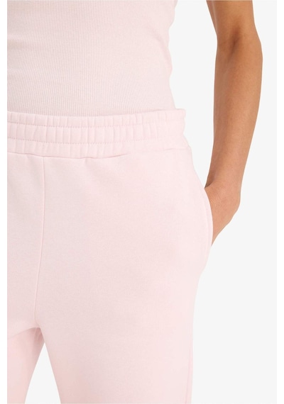 Defacto Straight Fit Basıc Cepli Yüksek Bel Eşofman Altı B8571AX25SP Pembe