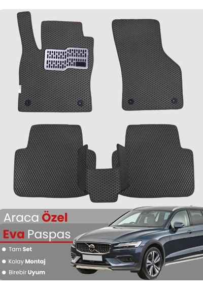 Volvo V60 2018-2025 Uyumlu Eva Paspas Tam Set Oto Paspas,araca Özel,tam Koruma,kolay Temizlik 296
