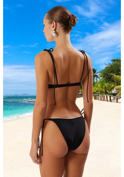 Ersefa Tasarım Bikini Takımı Özel Yaz Koleksiyonu Premium Kalite Hızlı K Siyah - Beyaz