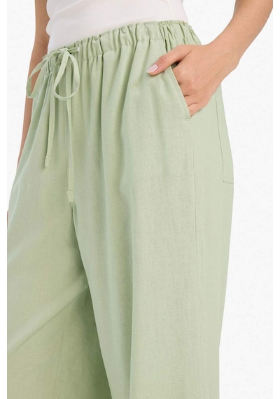 Defacto Wide Leg Çift Cepli Beli Lastikli Standart Boy Keten Karışımlı Pantolon E1981ax25smgn953 Yeşil Defacto Wide Leg Çift Cepli Beli Lastikli Standart Boy Keten Karışımlı Pantolon E1981ax25smgn953 Yeşil