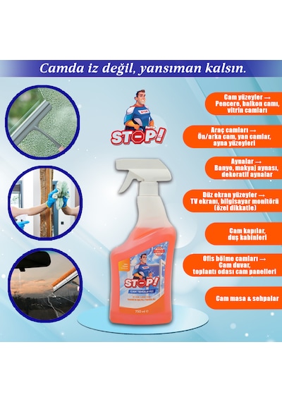 Stop Forte Cam Temizleyici 750 Ml Sprey