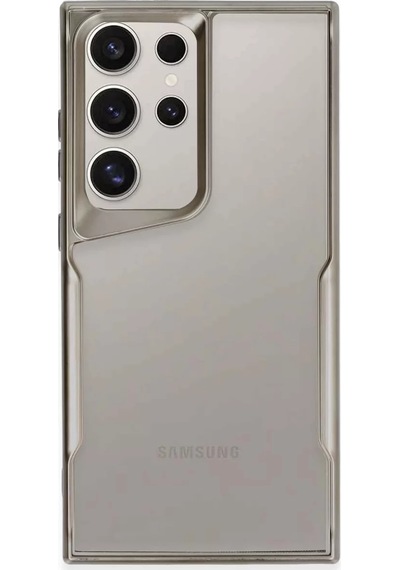 Newface Samsung Galaxy S24 Ultra Kılıf Boyi Silikon Kapak - Titan Gri