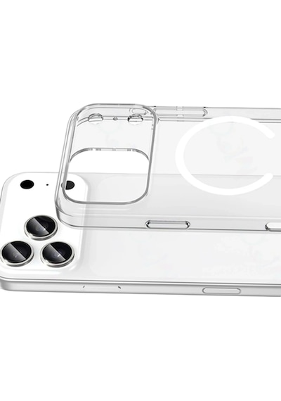 Newface Apple Uyumlu iPhone 17 Pro Combo Sert Şeffaf Magsafe Kapak Glblseme - 84 - Şeffaf
