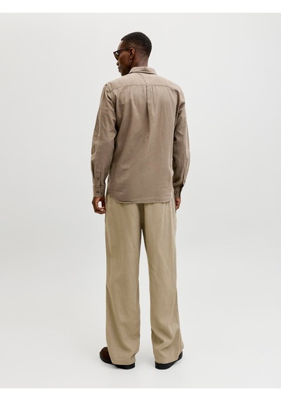 Jjesummer Lınen Blend Shırt L/s Sn Falcon Falcon