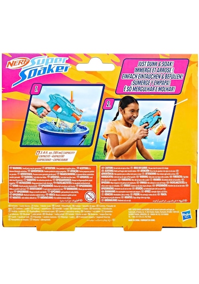 Nerf Super Soaker Mini Dunk Su Tabancası Taşınabilir Eğlenceli Su Savaşı Oyuncağı