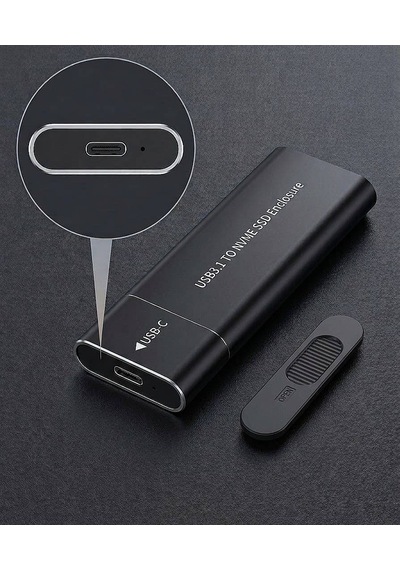 Nbtech Nb-m2001 M.2 Nvme Ssd Kutusu Usb 3.1 10gbps Type-c Yüksek Hızlı Harici Disk Kutusu