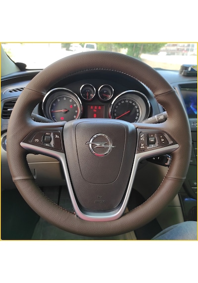 Opel Insignia Kahverengi Araca Özel Direksiyon Kılıfı