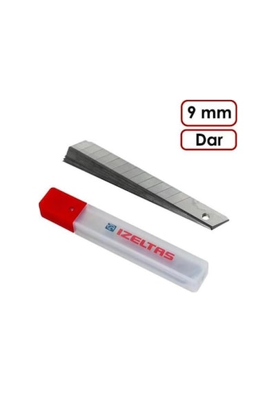 İzeltaş Pro Maket Bıçağı Dar Yedek Bıçak 9 Mm 10'lu 14000005089