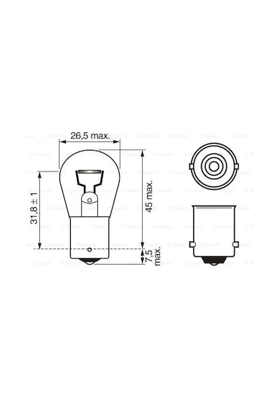 Bosch  1987302811 Ampul Eco 12-V P21W 21W Ba15S Narva 17635 93