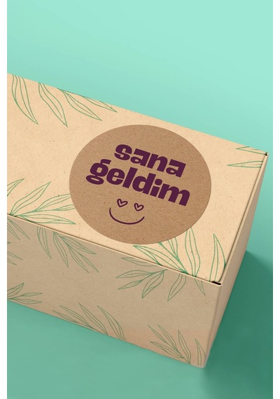 Sana Geldim Kraft Sticker 3x3cm St2261 Çok Renkli