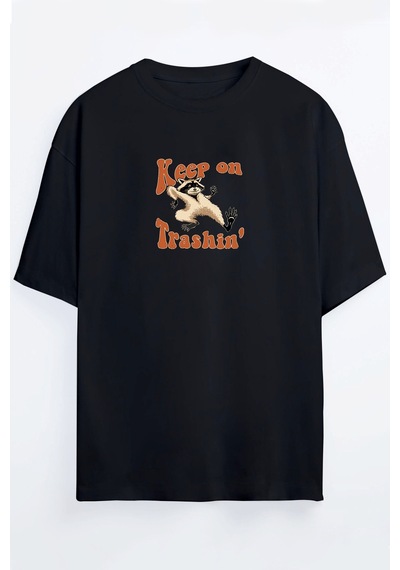 Rakun-sıçan-gelincik Çetesi Baskılı Oversize Unisex T-shirt Keepontrashin