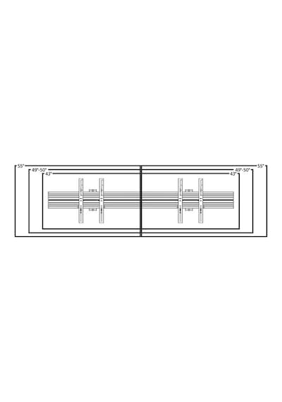 Cletech 2x1 LCD Monitör / Tv Menuboard Duvar Askı Aparatı (43'' - 55'' Arası)