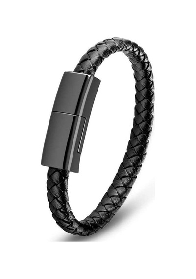 Siyah Bileklik Şarj Kablosu 22,5 Cm 60w Micro Uyumlu Mikro Giriş