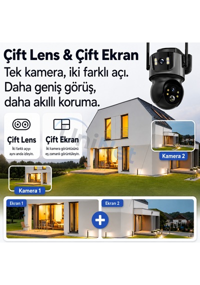 Uninet Wifi Solar Güvenlik Kamerası Güneş Panelli, Gece Görüşlü, Hareket Algılamalı, Çift Yönlü Ses Özellikli