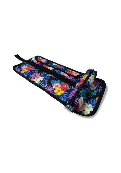 Jacbag Senıor -sanatsal Rulo Kalem Çantası Mor Yapraklı Tek Renk