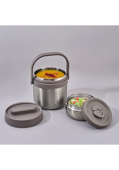 Aryıldız Bento Yuvarlak Steel Lunch Box - 1400 Ml Çelik