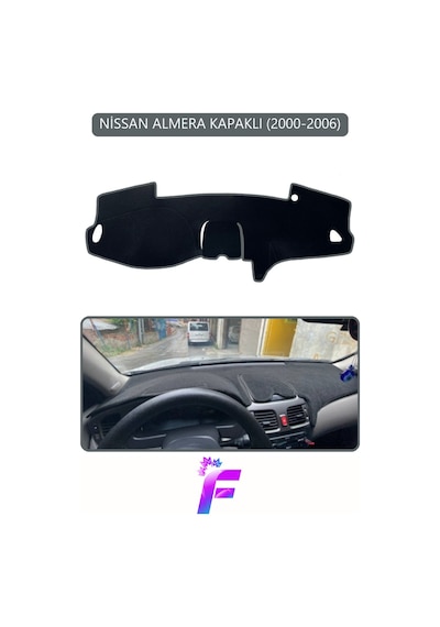Nissan Almera Kapaklı 2000-2006 Torpido Örtüsü Güneş Ve Yansımaya Karşı Kalkan H56 Gri