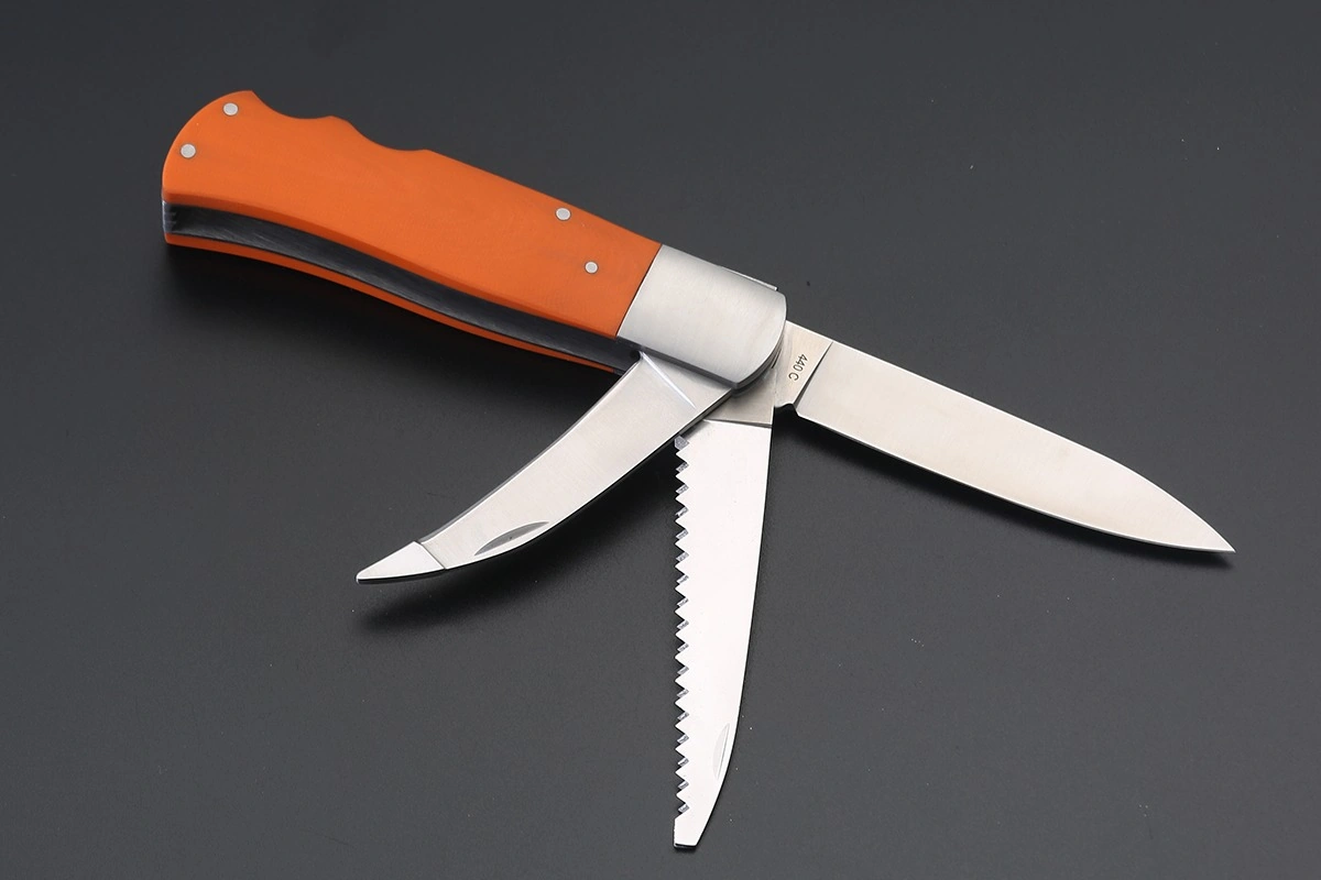 Puma Tec Hunting Folder G10 Orange Kamp Çakı Çok Renkli