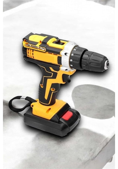 Hubrendy Tekno Çift Bataryalı Metal Dişli Darbeli Şarjlı Matkap Seti 24w Güç Ve 24 Parça Aksesuar