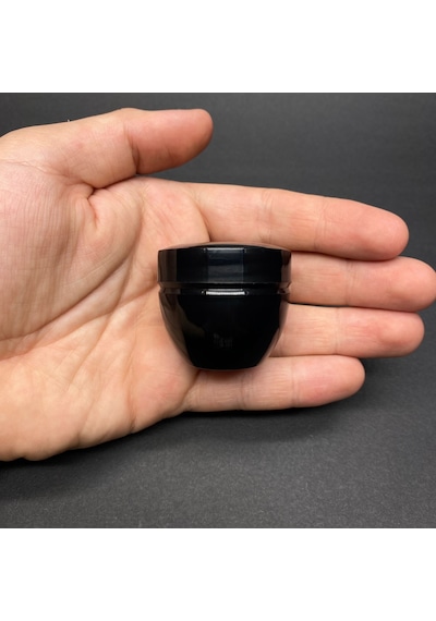 20 Ml Kapaklı Siyah Krem Kavanozu , 20 Cc Minik Pomat Kutusu , Mini Krem Kutusu X 10 Adet