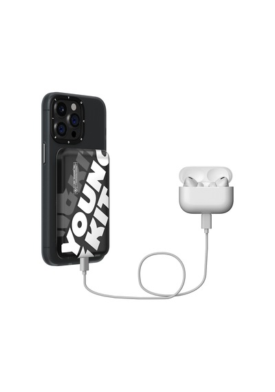 Youngkit APE Serisi 15 W 5000 mAh Hızlı Şarj Özellikli Wireless Powerbank - Siyah