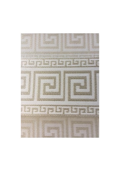 Krem Renk Sarı Gold Sim Detaylı Boncuklu Zebra Stor Perde Krem - 97268369 Krem