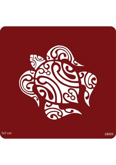 Airbrush Tattoo Caretta Kaplumbağa Stencil Süsleme Ve Boyama Kalıbı