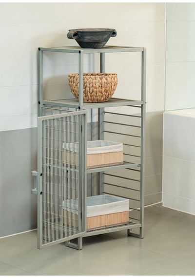 Dekoratif Bej Metal Çok Amaçlı Dolap 4 Raflı Organizer Dekoratif Bej Metal Çok Amaçlı Dolap 4 Raflı Organizer