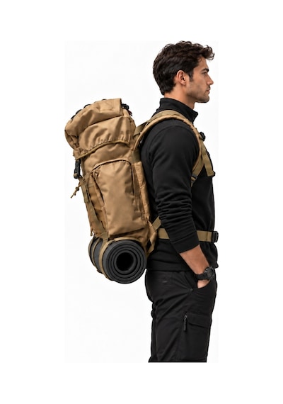 Su Geçirmez Outdoor Sırt Çantası - Kamp Çantası - Savage Ventura 35lt - Kum Çok Renkli