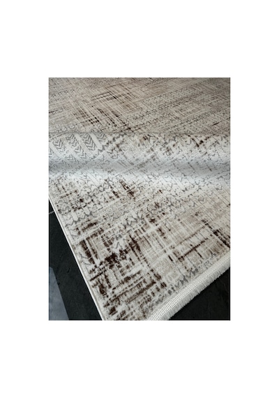 Merinos Vista %100 Akrilik Krem Kahve Desenli Kesme Halı Yolluk Antre Koridor Salon Halısı 79300-80