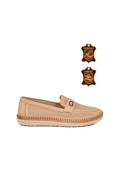 Voyager Bej Geniş Kalıp Hakiki Deri Hafızalı Rahat Taban Kadın Casual Ayakkabı Loafer Z142 Z Voyager Bej Geniş Kalıp Hakiki Deri Hafızalı Rahat Taban Kadın Casual Ayakkabı Loafer Z142 Z
