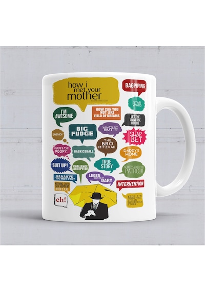 How İ Meet You Mother Quiet Kupa Bardak Porselen Karışık